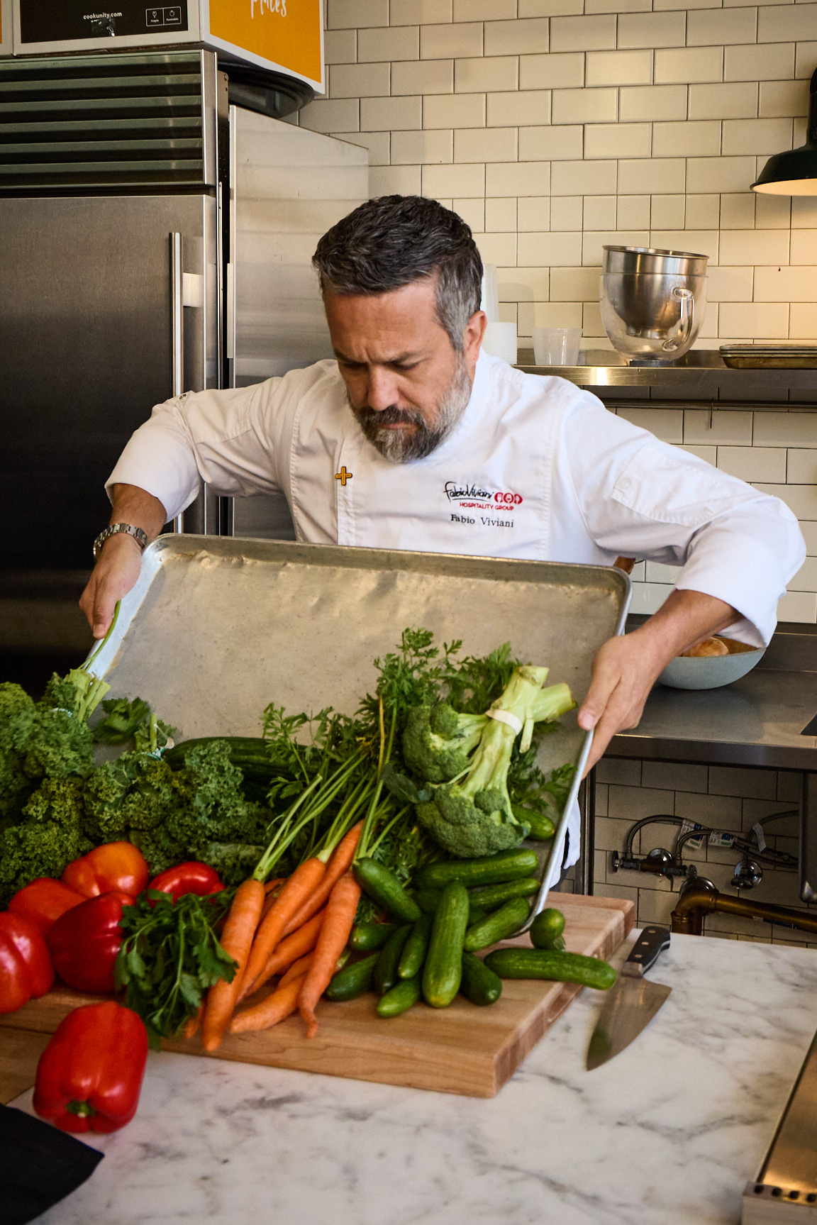 Fresh ingredients being prepared for DogUnity sous-vide cooking