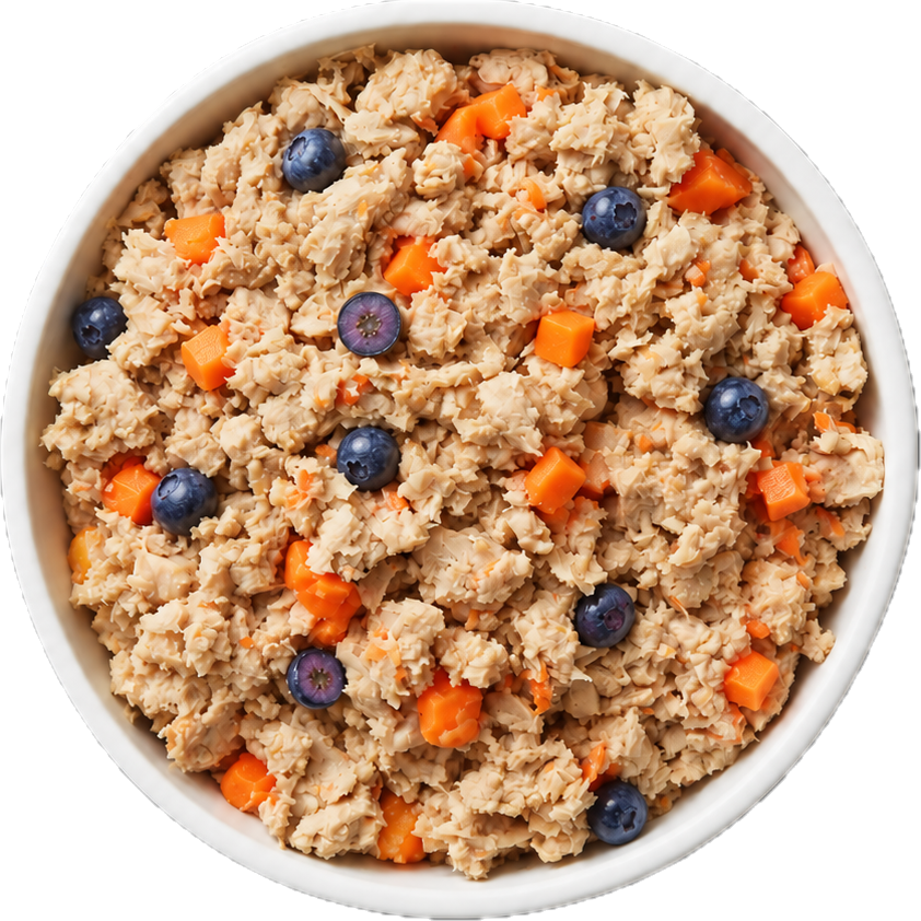 DogUnity fresh frozen chicken recipe bowl